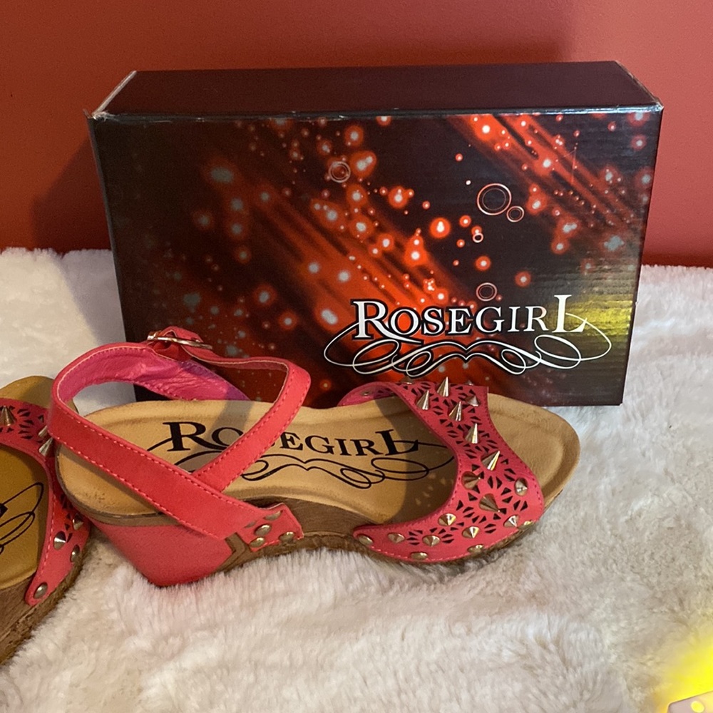 Rose girl platform wedge spiked sandals - Picture 7 of 7